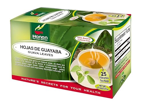 Miniatura 2 de Hanan Peruvian Secrets Hojas De Guayaba - Té de hierbas  Hojas de guayaba 100% naturales  25 bolsas de té  Apoya naturalmente las molestias
