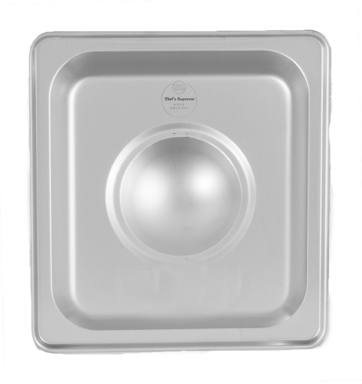 Sixth Size Solid Stainless Steam Table Cover, Each