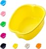 Large Foot Bath Spa Bowl Plastic Pedicure Bowl Massage Foot Tub,for Pedicure, Detox and Massage, Perfect to Soak Your Feet, Toe Nails and Ankles,Can be Soaked to Remove Dead Skin Yellow