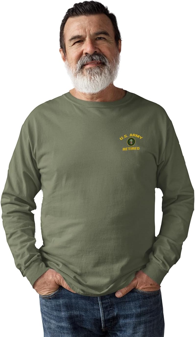 Military Productions US Army Retired Left Chest Sweatshirt