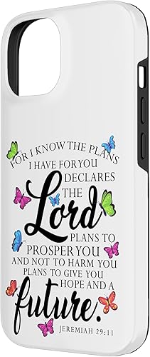 Miniatura 5 de Funda para iPhone 14 Pro Max Christian Faith Jeremiah 29 11 Inspiring Butterfly Art Mujer