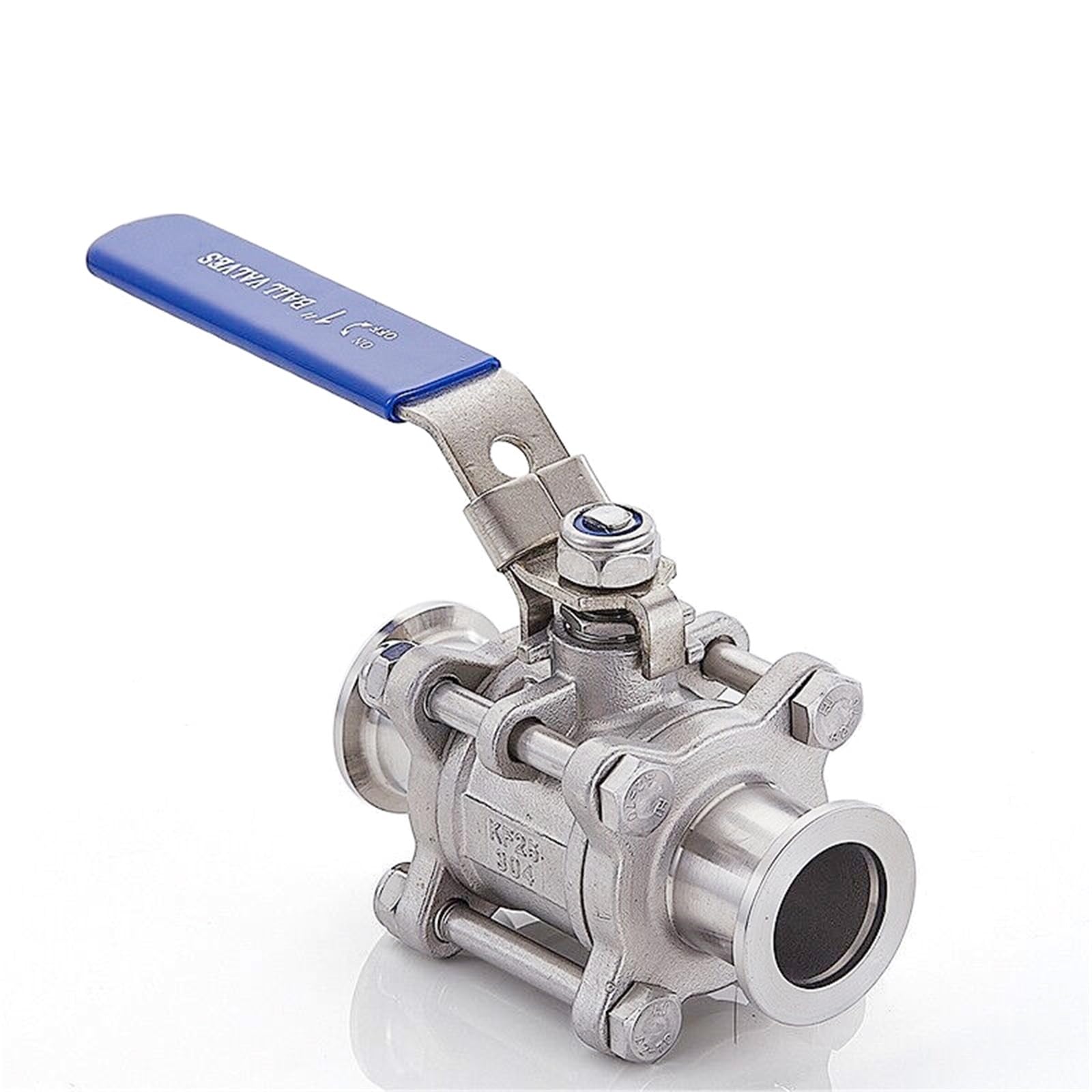 Válvula de Bola de Alto vacío KF de Acero Inoxidable KF16 KF25 KF40 KF50 SUS304, Brida de instalación rápida, válvula de Bola Manual de Tres Piezas | válvula solenoide(KF16)