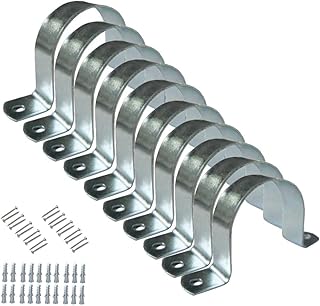 ABBASALI Galvanized (GI) U Clamps Fastener Hanger Pipe Clamps Clip with Screw and Fischer