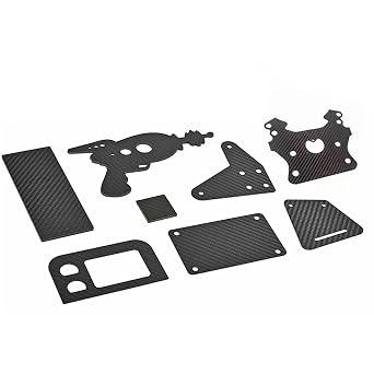 Carbon Fiber Board Plate, 0.2-10mm Carbon Fiber Plate Panel Sheets Board - Plain Glossy Matte(50x50x5.5mm)