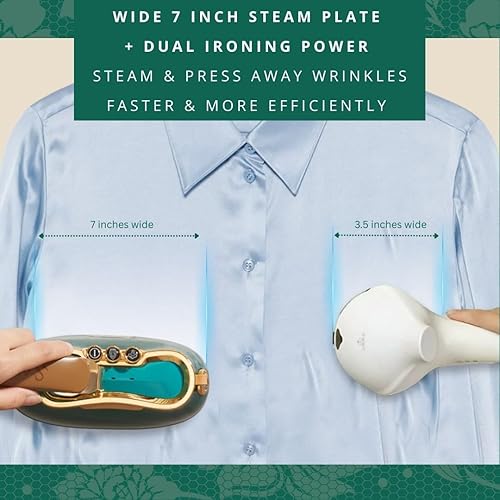 Miniatura 5 de SALAV IS-900A - Vaporizador de ropa de mano retro + plancha, placa de vapor de cerámica, 1000 vatios de vapor, elimina las arrugas en la ropa