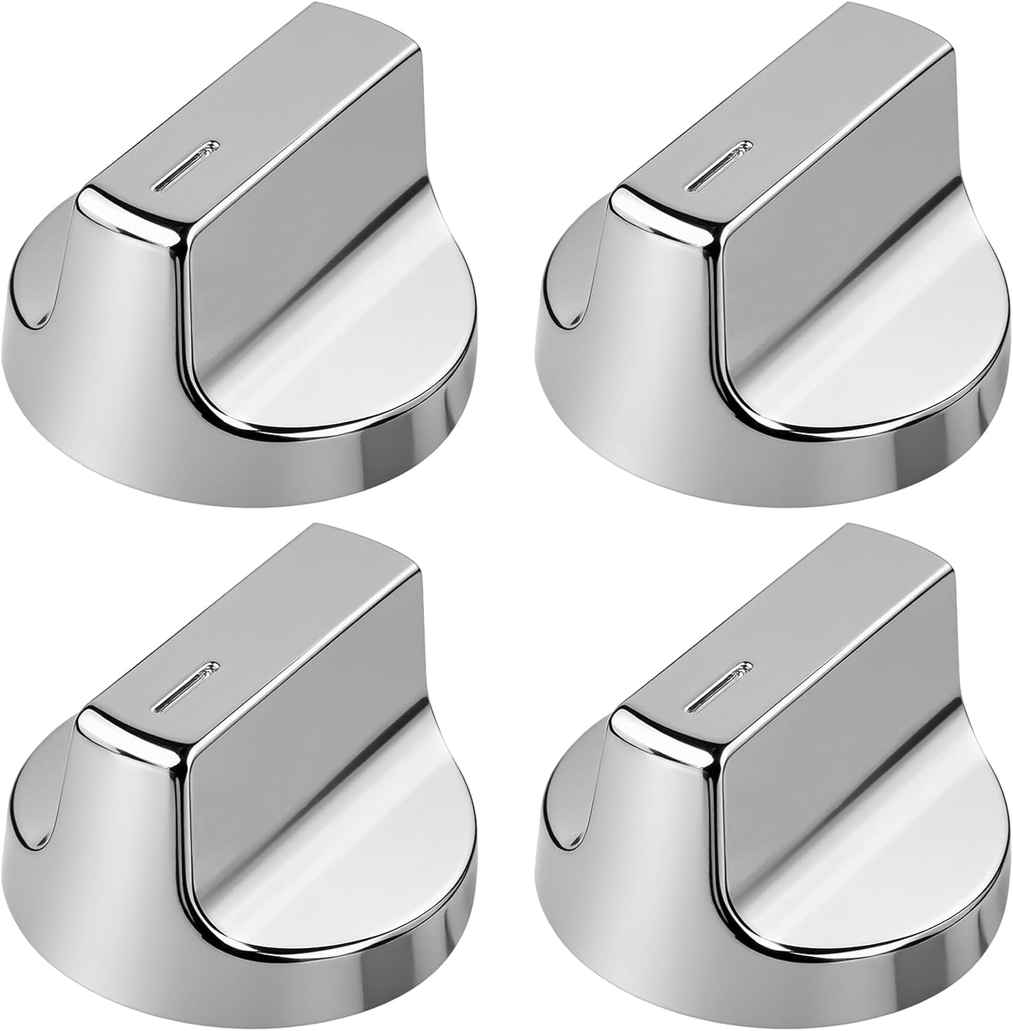 4 Pack W11517331 Stove Knob for Whirlpool Electric Gas Stove Oven Knobs, Replaces W10850027 W11117415 W11458840 Compatible with WEC310S0LS1 WEE515S0LZ1 WEC310S0LS2 WEE745H0FS1 WEE745H0FS0