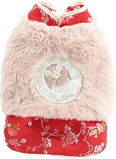 nerhemg Roupas para animais de estimação para clima frio traje de inverno macio acabamento fino padrão requintado roupas de algodão para animais de estimação roupas para animais de estimação vermelho G