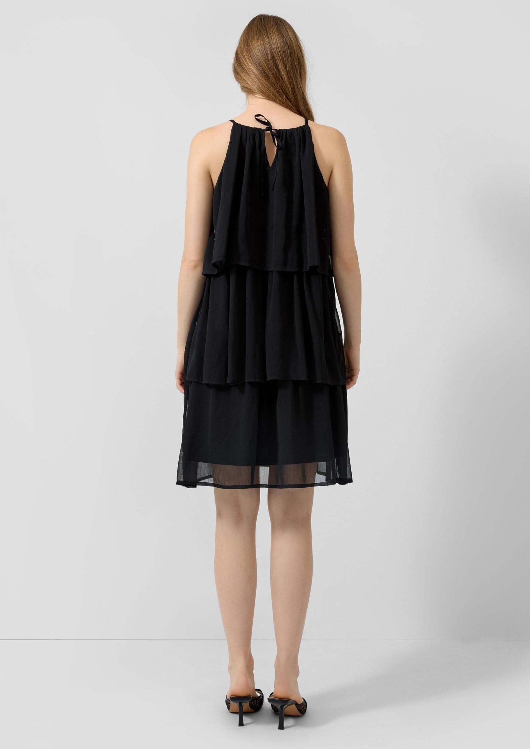 QS 2179803 Robe en Mousseline avec Volants Femme