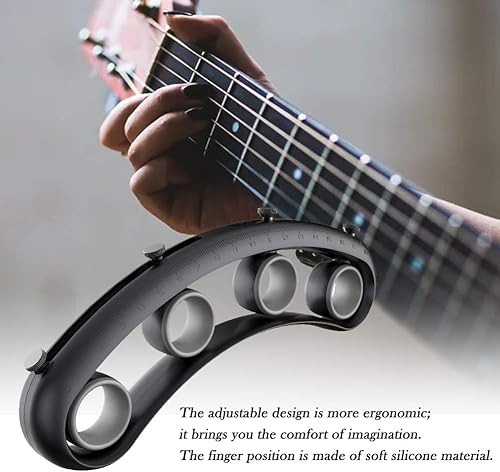 Miniatura 5 de Expansión de dedo de guitarra, manga de dedo, fuerza de dedo, entrenador, bandas de entrenamiento para guitarra, bajo, piano, sistema de velocidad