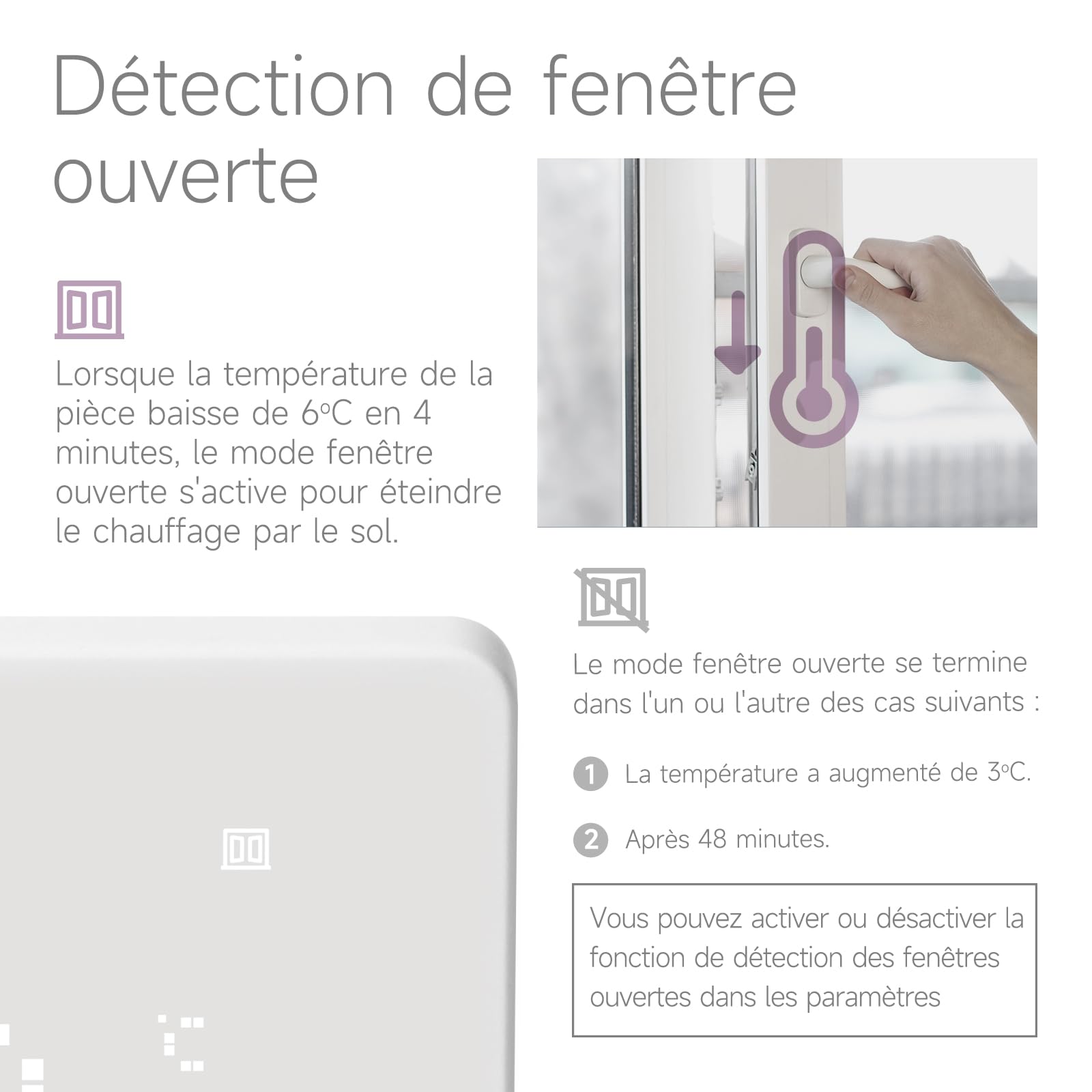 Beok Thermostat Connecté Wi-FI pour chaudière, Écran intégré, Contact Sec | Thermostat d'ambiance intelligent Compatible avec Alexa et Google Assistant,Contrôle à distance (Tuya / Smart Life APP),3A