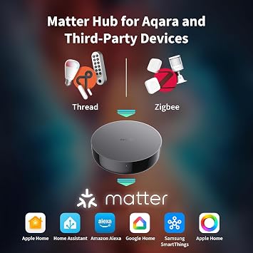 Aqara Smart Hub M200, Matter Controller, Thread Border Router, Featuring Aqara Zigbee, Bluetooth, Wi-Fi, PoE, IR, Supports Amazon Alexa, Apple HomeKit, Home Assistant, SmartThings, Google Home