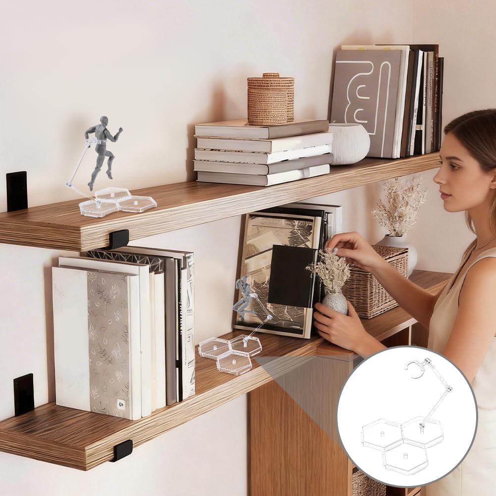 FINGERINSPIRE 3 juegos de figuras de acción, soporte flexible de base de acción en forma de A, soporte de base para figuras de acción, soporte de modelo DIY para modelos de