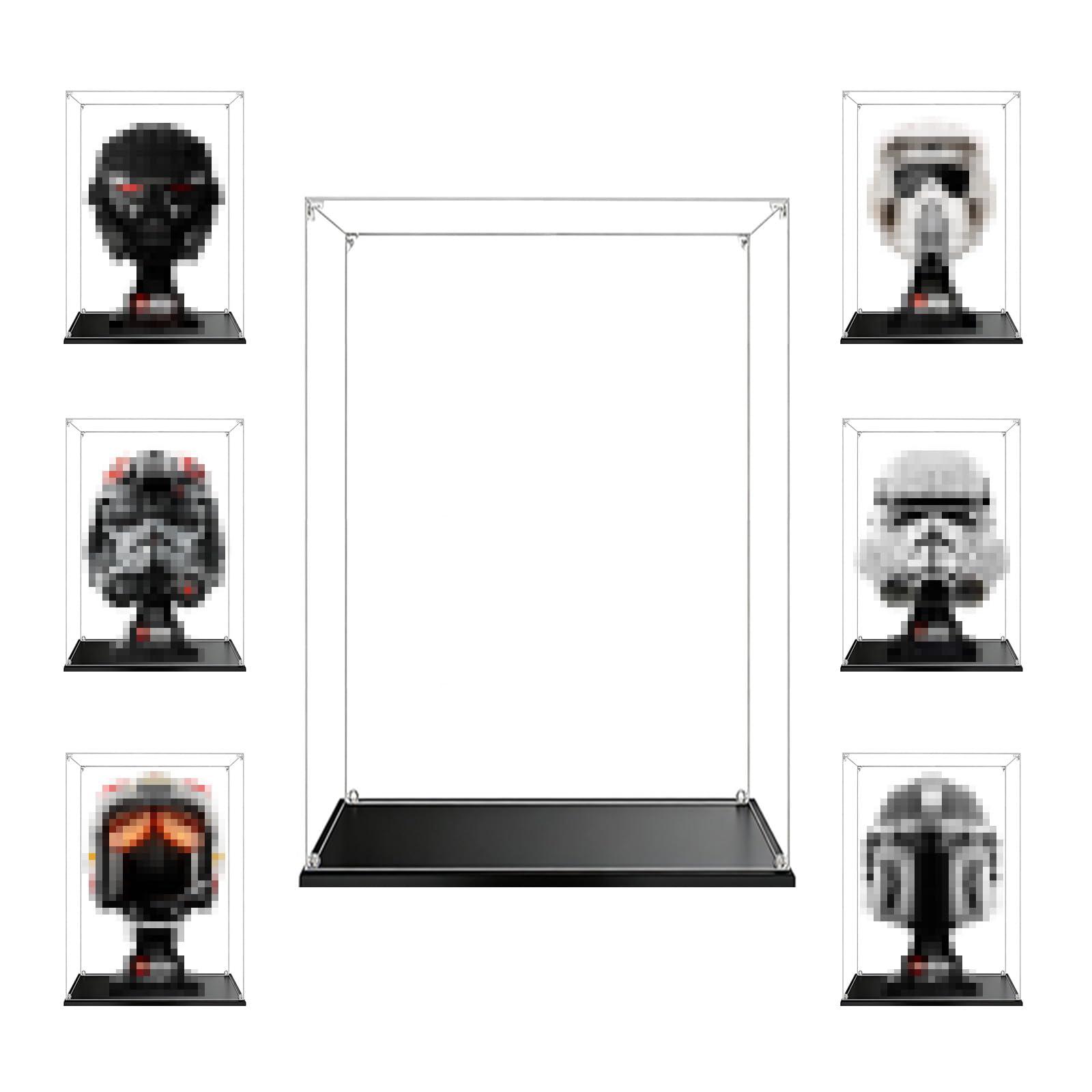 1 pezzo 20x20x25cm Vetrina Acrilica Trasparente Antipolvere 3mm, Una Grande Display Box Per Lego 75304 75328 75349 76285 21303 40478 40648 Modello