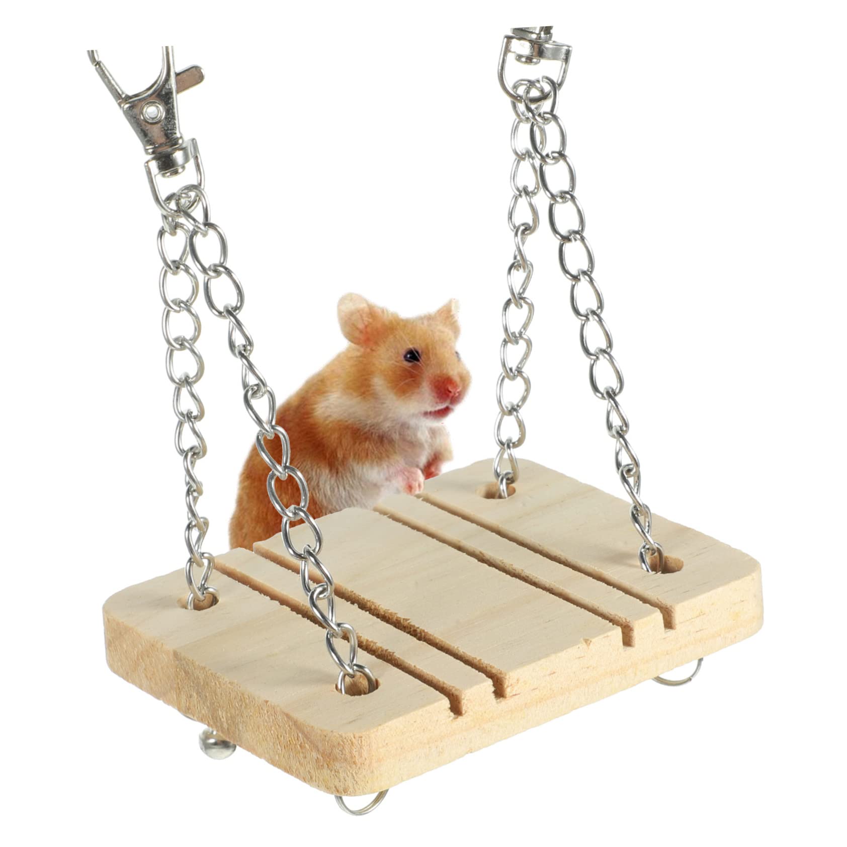 VANZACK Hamster Spielzeug Set mit Beißring aus Holz für Kleine Haustiere Kauspielzeug für Meerschweinchen und Kaninchen