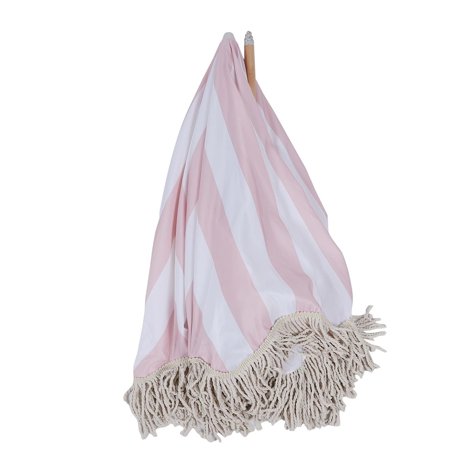 Parasol Ogrodowy Parasol Targowy Stołowy na Zewnątrz 9 Stóp 8 żeber z Włókna Szklanego Drewniany Słupek Korba Uchylna UPF 50+ Ochrona UV z kotwicą piaskową do Basenu w