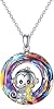 LONAGO Animal Necklace for Women 925 Sterling Silver Monkey Ladybug Pendant Necklace