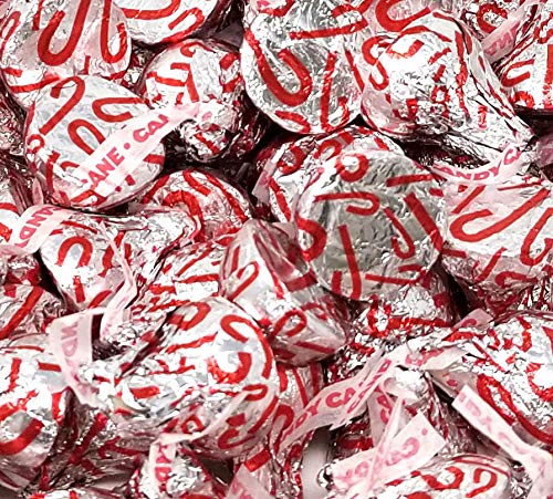 CrazyOutlet Hershey's Kisses Candy Cane Peppermint Bites, Bulk 2 Lbs