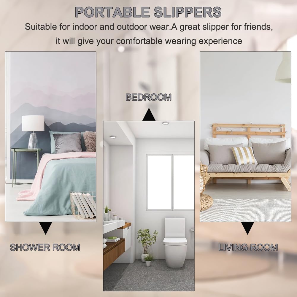 Pantofole Hotel, Pantofole Ospiti, 6 Paia ciabatta da Viaggio, Monouso, Usu e Getta Antiscivolo, per Hotel Spa Casa Viaggi