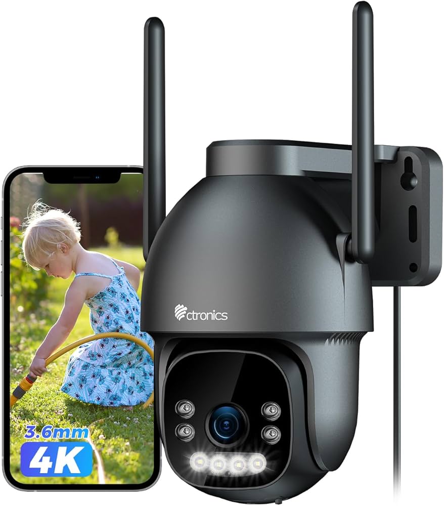 Amazon.co.jp: Ctronics 4k 防犯カメラ 屋外 5GHzWi-Fi 人/ペット/車両