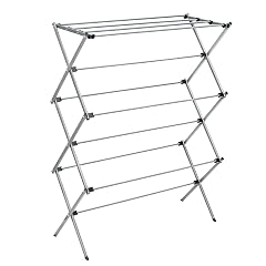 Honey-Can-Do Collapsible Laundry Drying Rack Sturdy Steel Foldable Portable Clothes Drying Rack Space-Saving Design Indoor Outdoor Drying Ideal