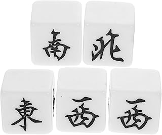 TOYANDONA 5 Pçs Dados De Vento Mahjong Pequenos Dados De Mahjong Dados Decorativos De Mahjong Pequenos Dados De Brinquedo Tabuleiro De Xadrez Portátil Adereços De Jogo Dados De Acrílico