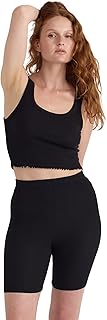 Womens Core Cotton Ribbed Bike Shorts