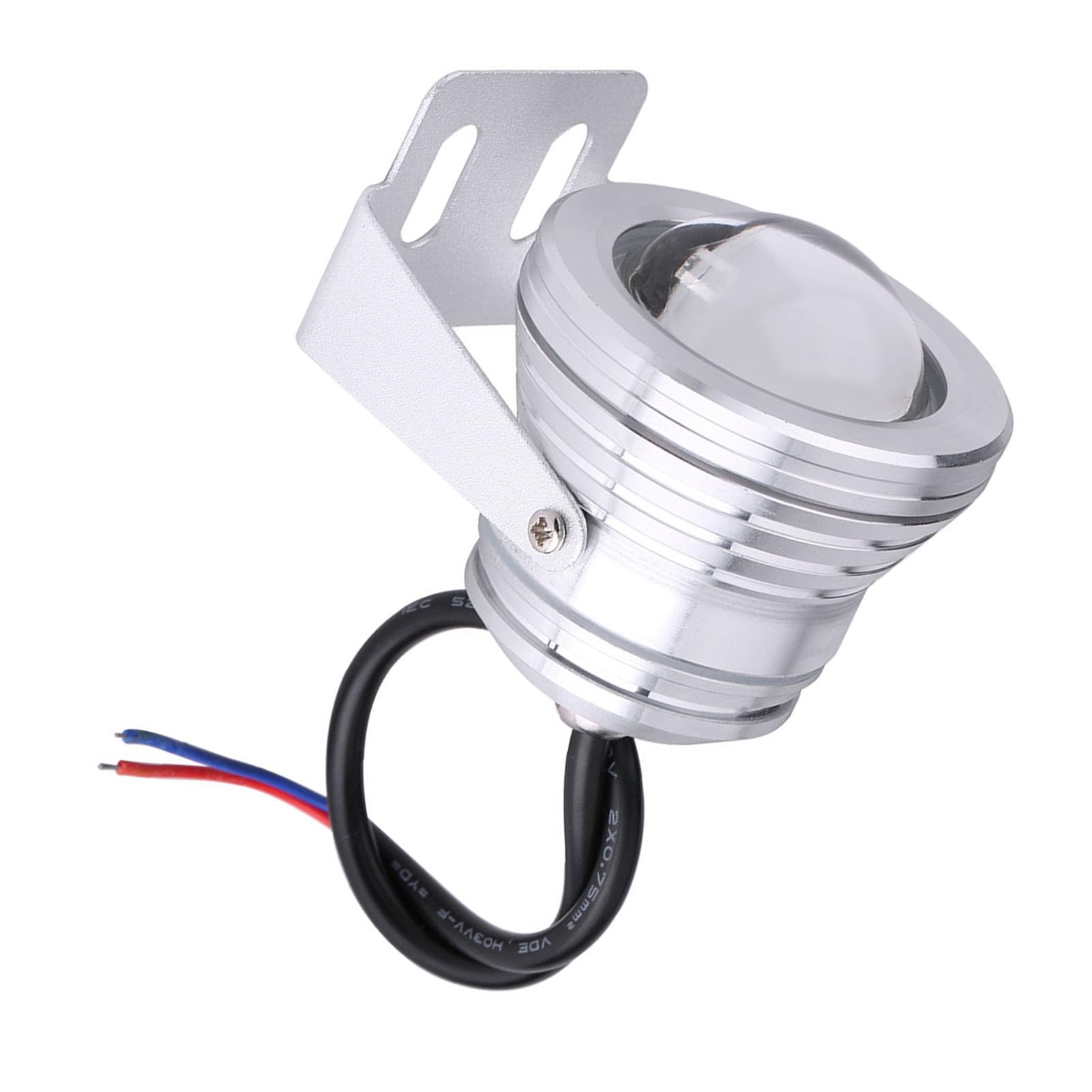 Cocoarm 10W 12V Marine Lampe Bootslampe Yachtlampe RGB LED Scheinwerfer Regenfest IP65 mit Fernbedienung für Aquarium Brunnen Teich (Silberne Muschel)