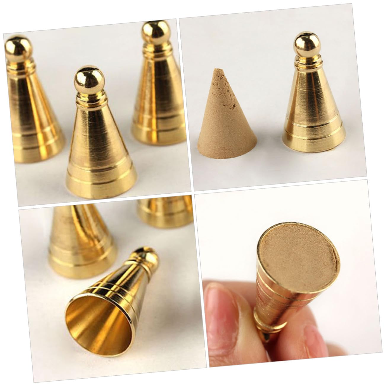 3 pièces Moule à Cônes Laiton Moules DIY pour Fabrication Cône Outils Pratiques pour Projets Maison et Accessoires
