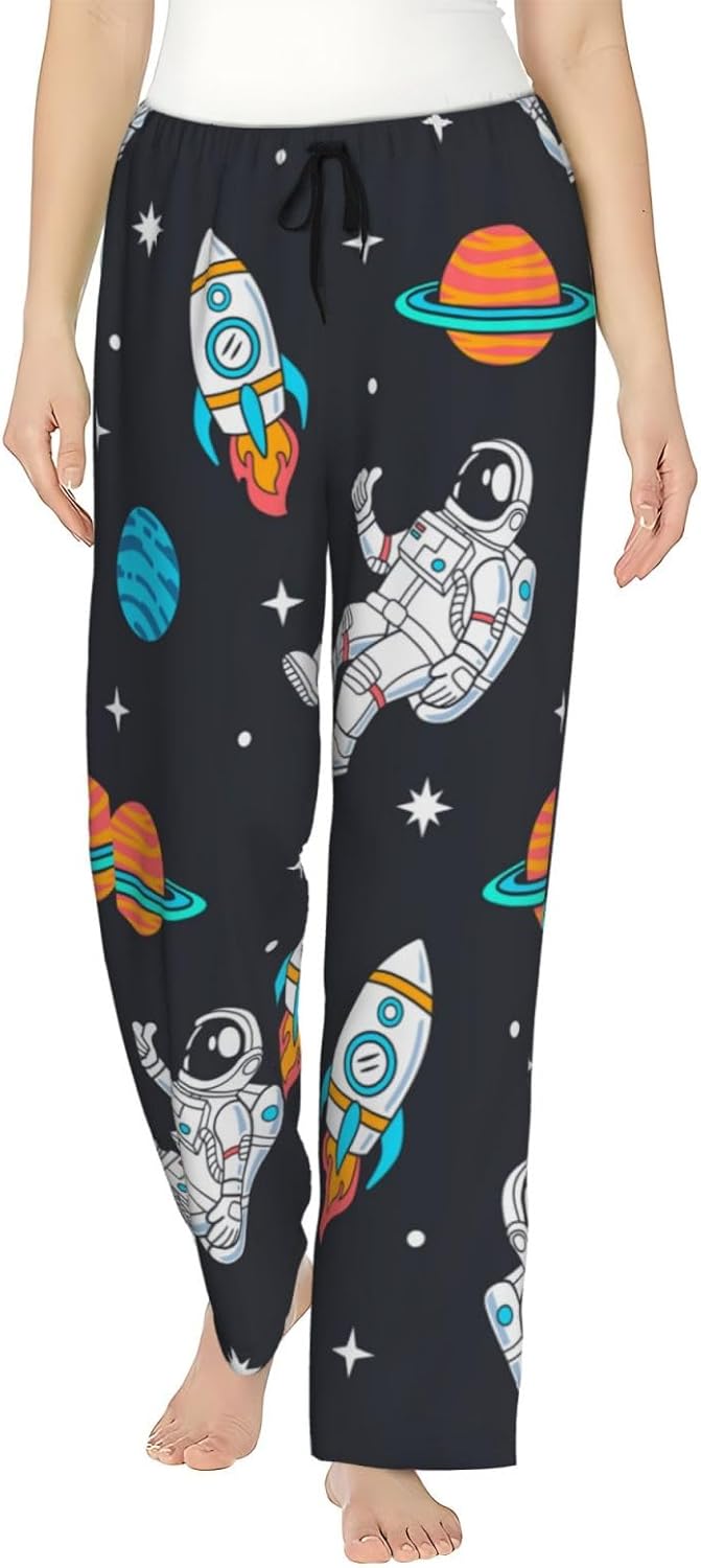 Women'S Soft Pajama Pants,Comfy Casual X-Mas And New Year Lounge Pants With Pockets,Sleep Pajama Bottoms For Women