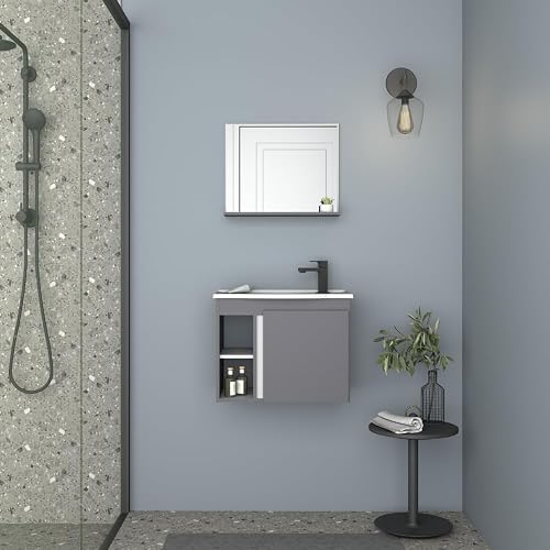 Safira Bathroom Wooden Kit (Grey)