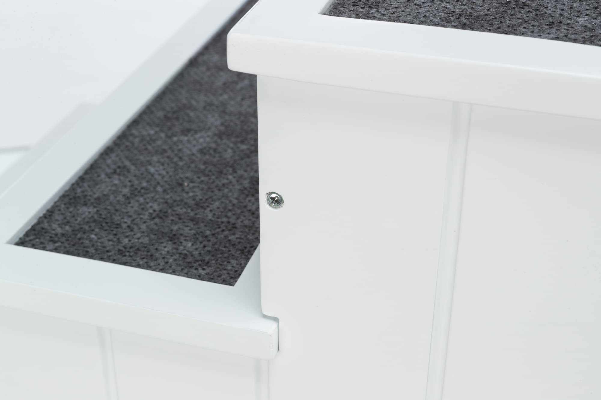 Scala Antiscivolo Per Cani E Gatti TRIXIE Con Gradini Apribili - MDF, 40x38x45 Cm, Bianco, Fino A 50 Kg, Modello 39461