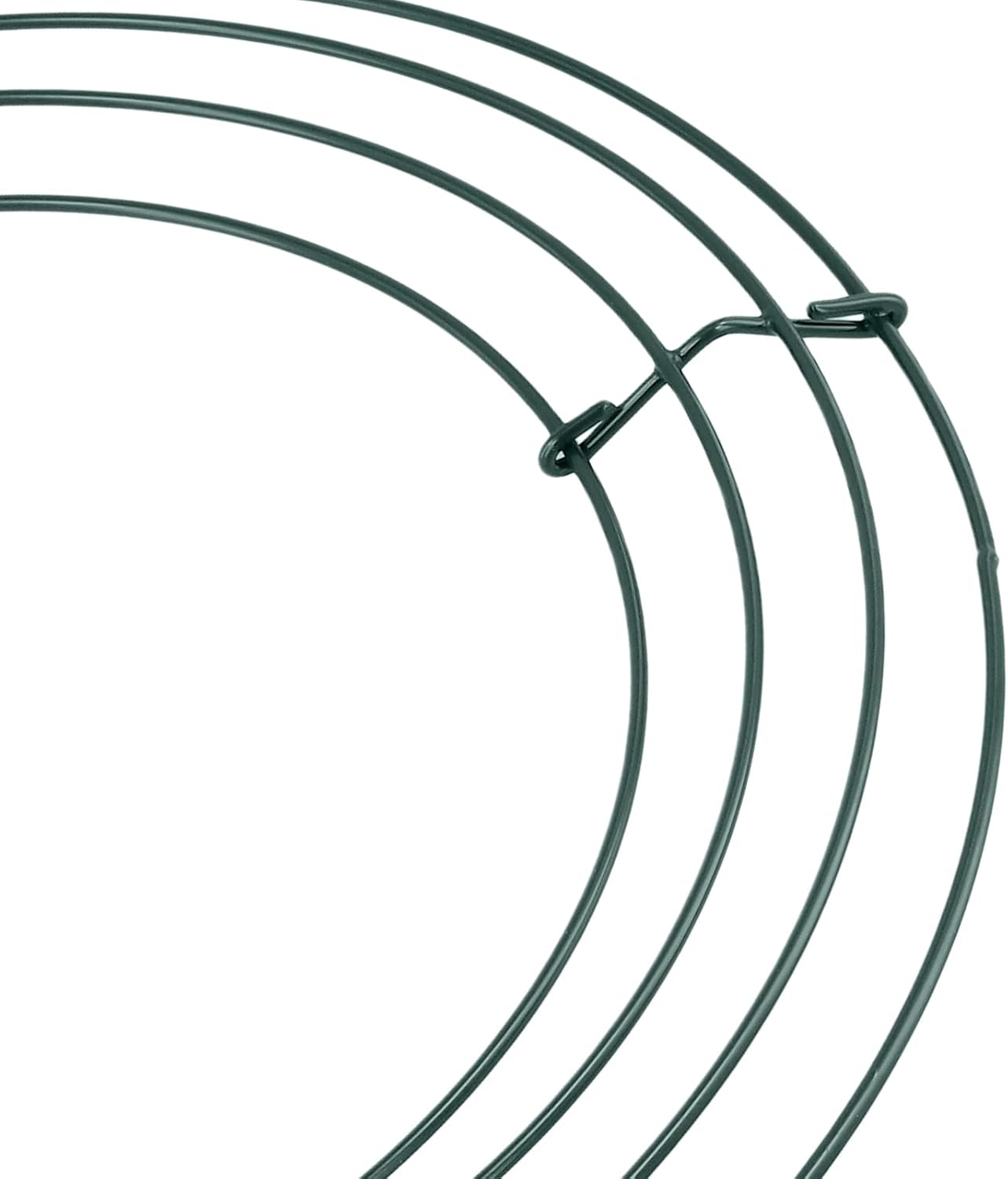 SOUJAP 40 PCS 10 Inch Metal Wreath Frame Ring, Round Green Wire Floral Wreath Form for Party, DIY Crafts, Home Decoration