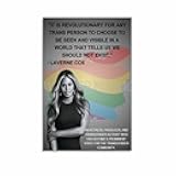 Laverne Cox LGBTQ Quotes Posters Pride Month Decor Canvas for Bedroom Living Room Decor 24x36inch(60x90cm) Unframe-style