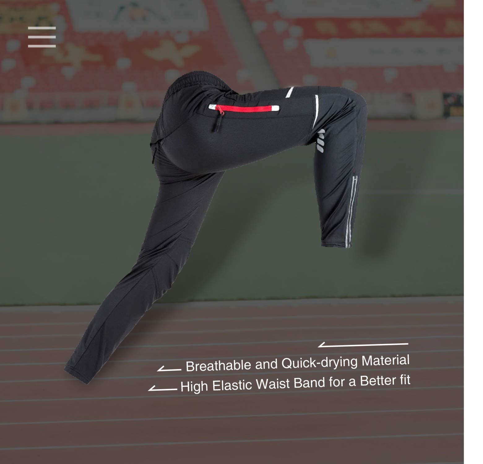 SUKUTU Pantalon Cyclisme Homme Pantalon Moto Coupe-Vent Pantalon Sport de Plein air Léger à Séchage Rapide Respirant Pantalon de Cyclisme Athlétique