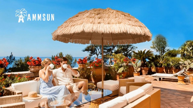 Amazon.com : AMMSUN 7.5ft Hula Thatched Tiki Patio Beach Umbrella