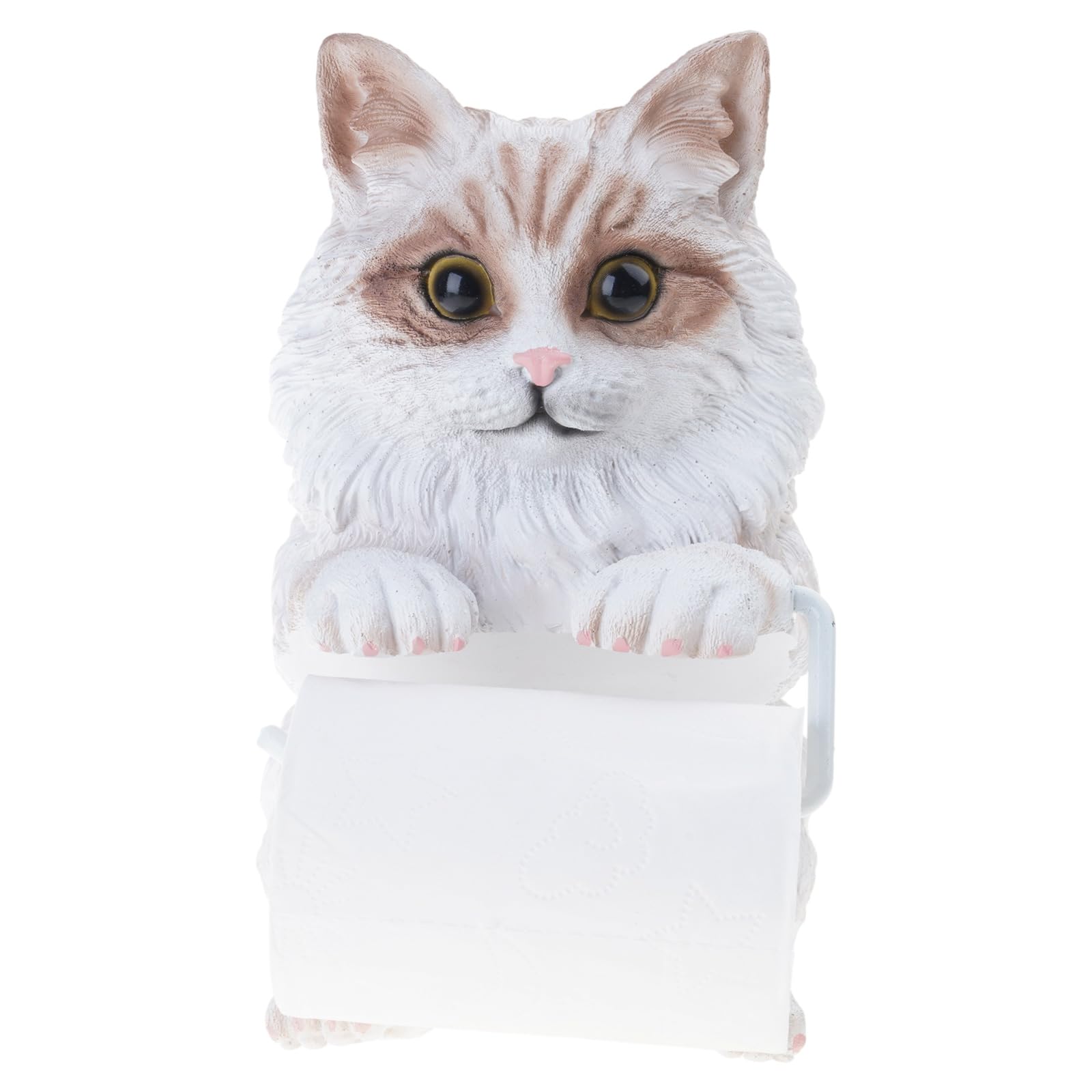 Yhplxyuus Kittys Themed Bathroom Tissue Roll Dispenser Wall Mounted Storage Resin Materials Compacts Space Efficient Home Decoration Cats Themed Bathroom Accessory