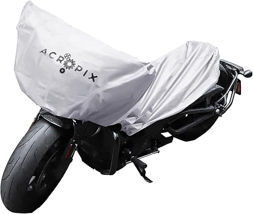 ACROPIX M - Funda ligera para motocicleta para la mayoría de vestidos completos, color plateado, paquete de 1 unidad