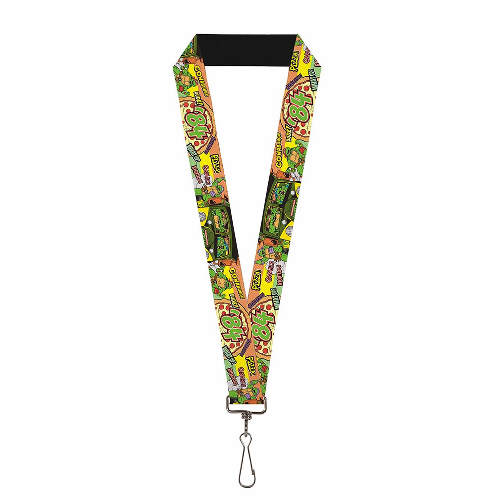 Buckle Down Lanyard-1.0"-Classic TMNT Turtles Pose14 '84 Pizza/verbi