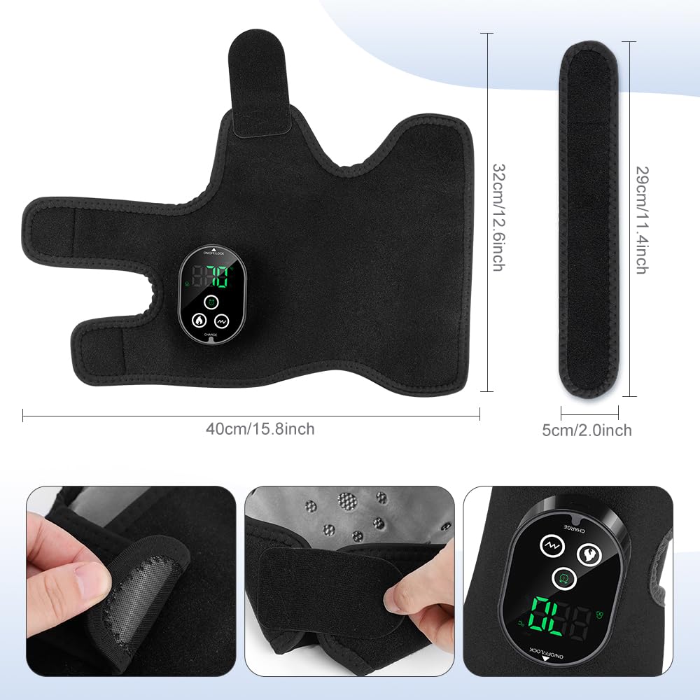 2 in 1 Fussmassagegerät Kabellose für Fußsohle & Knöchel Schwarz 2 Pack