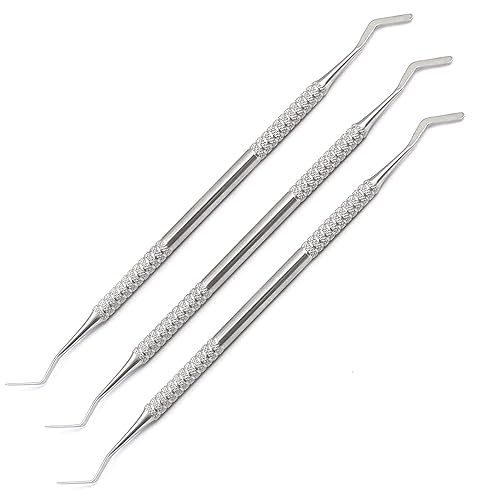 3 × HEIDEMANN Espátula dental de doble extremo 3MM Instrumento de llenado restaurador dental