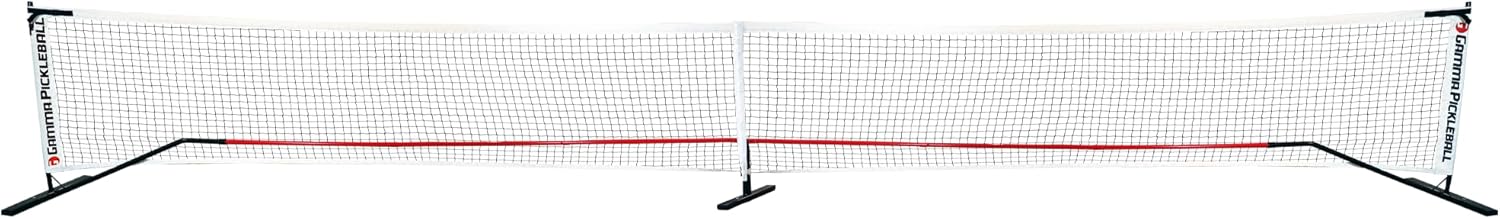 GAMMA Portable Pickleball Net, 22ft & 11ft Sets, 2mm Braided Indoor and Outdoor Pickleball Net for Practice, Friend and Family Games, Versatile Design, 22ft Regulation Size for Tournament Play
