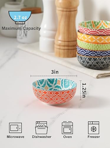 Miniatura 2 de Cuencos de cerámica para salchichas para salsa de soja, juego de mini cuencos de 3 pulgadas para condimentos, sushi, aperitivos, guarnición, juego