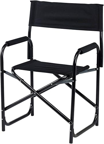 Miniatura 5 de E-Z UP Silla alta de directores, asiento de 31 pulgadas de alto, reposabrazos acolchados y bolsa de almacenamiento, color negro y silla de