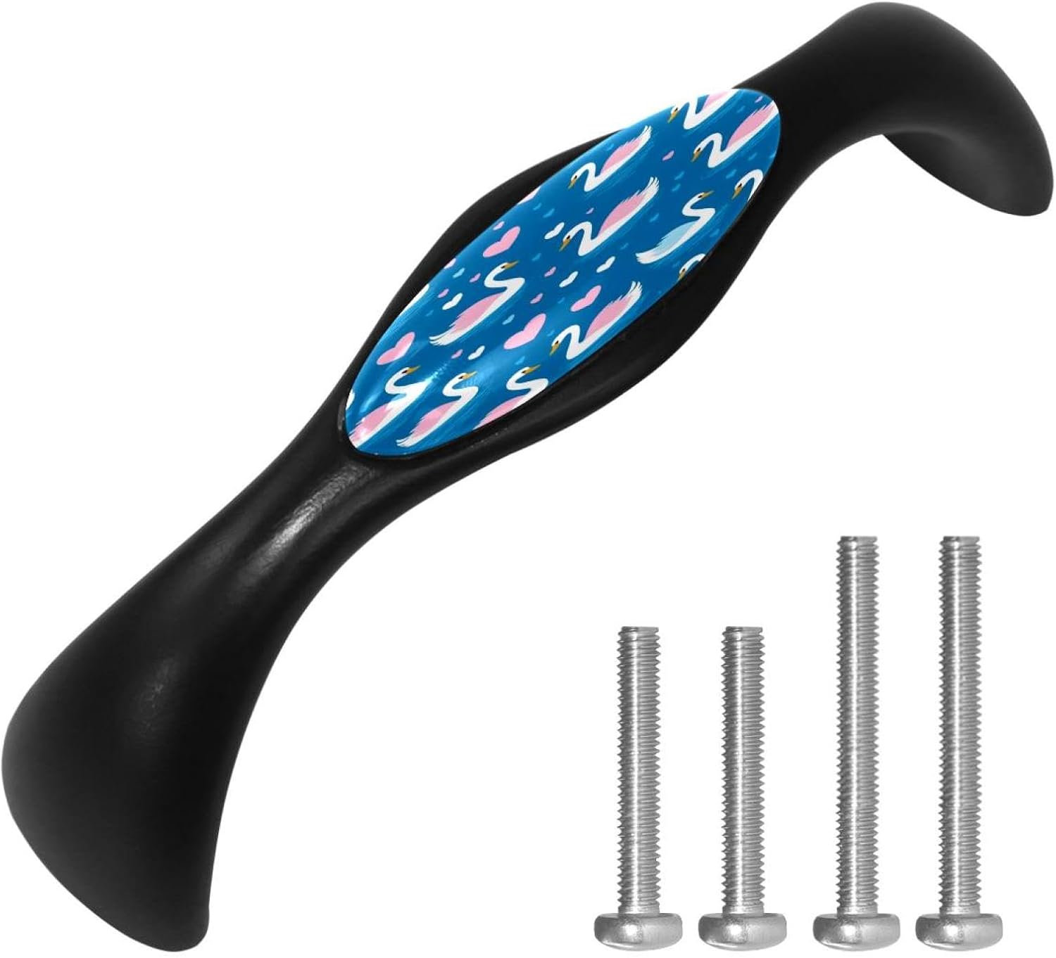 KikandKo Arch Pulls 4 Pack 5.6 Inch Black Kitchen