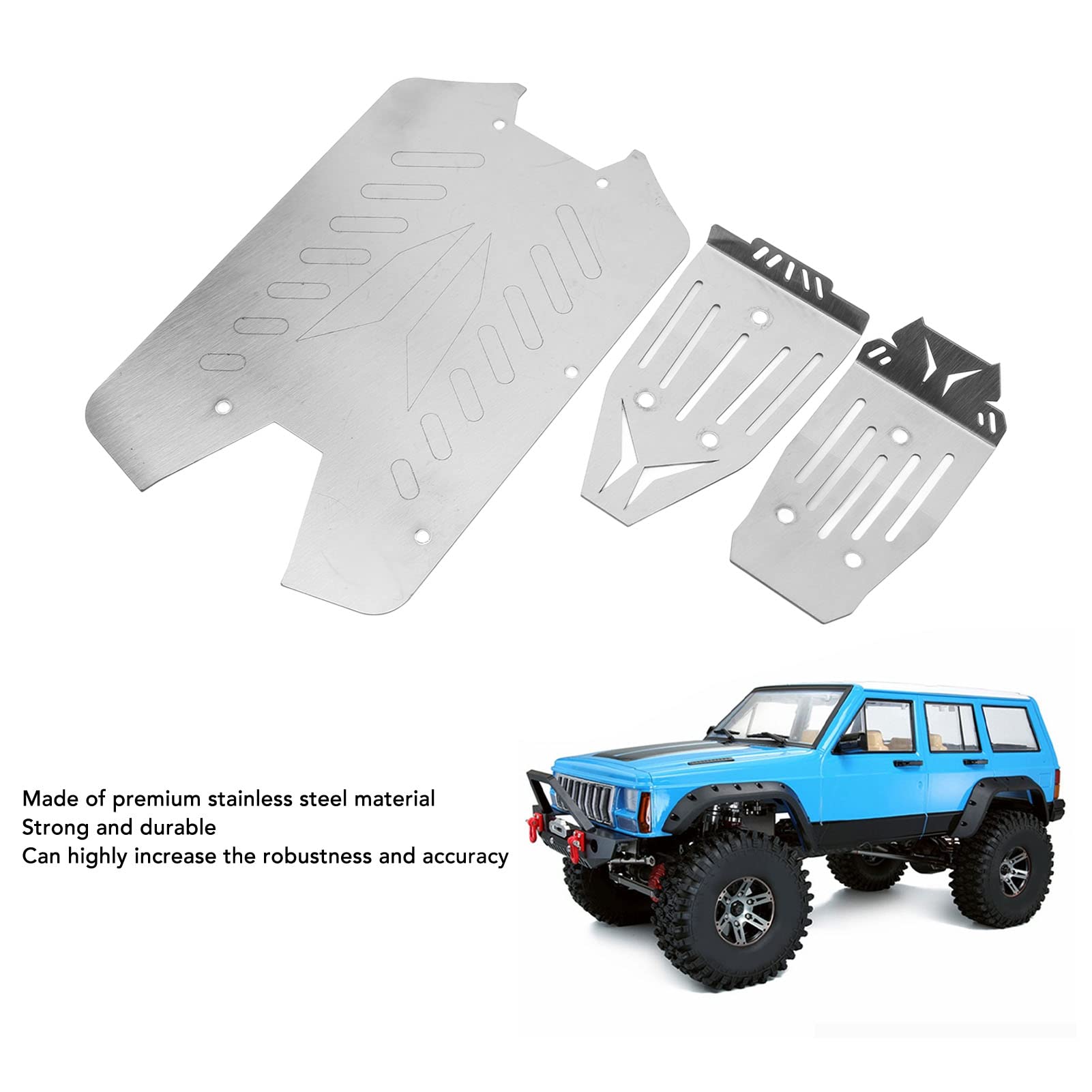 Pancerz podwozia RC Osłona podwozia Wysokiej jakości stal nierdzewna Wytrzymała część ulepszająca zabezpieczenie podwozia samochodu RC dla 4X4 VORTEKS Big Rock 1 10 skala Off