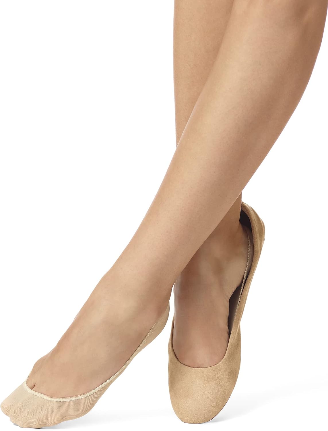 HUE Women's Low Cut Shade Match Liner Sock With Heel Gel Tab