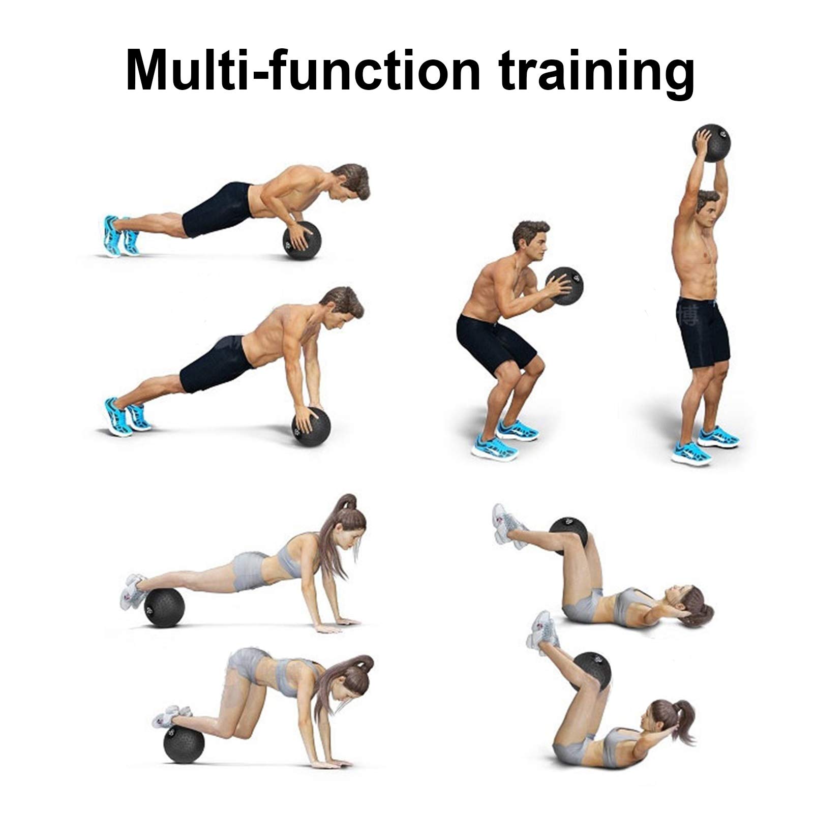 Palla mediche HUA Palla Medica Per Il Fitness Con Sabbia In Ferro Pieno, Palla Da Slam Gravity, Per Palle Da Allenamento Per La Forza Di Base Per Uomini E Donne Nelle Palestre Domestiche, 9 Opzioni Di