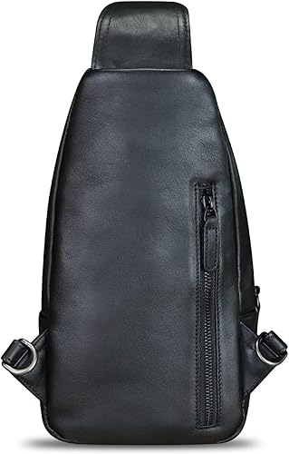 Miniatura 10 de Bolso bandolera multifunción de cuero genuino para senderismo bolso vintage para motocicleta M