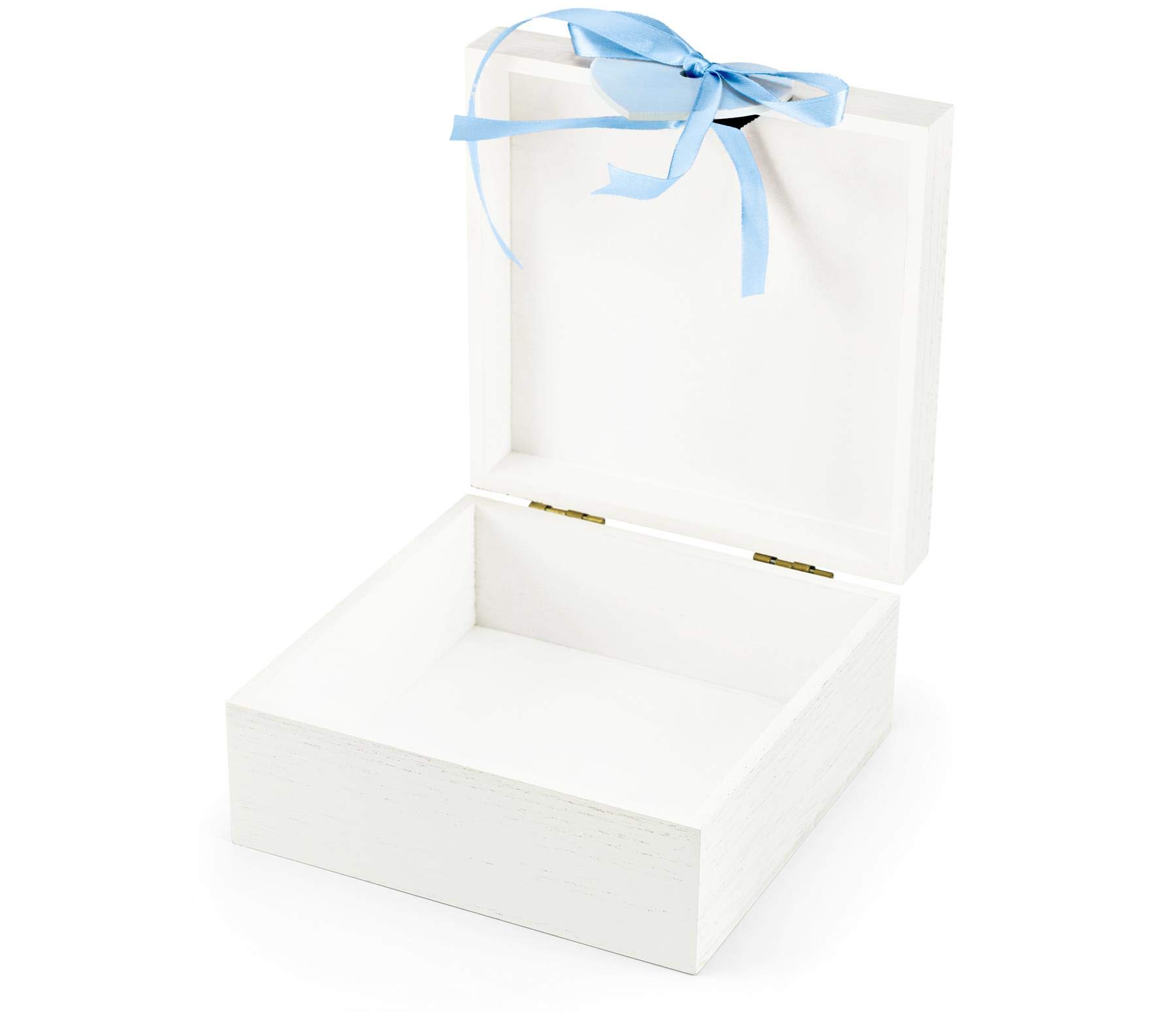 Mousehouse Gifts - cofanetto portaoggetti in legno con elefantino - bambino - azzurro