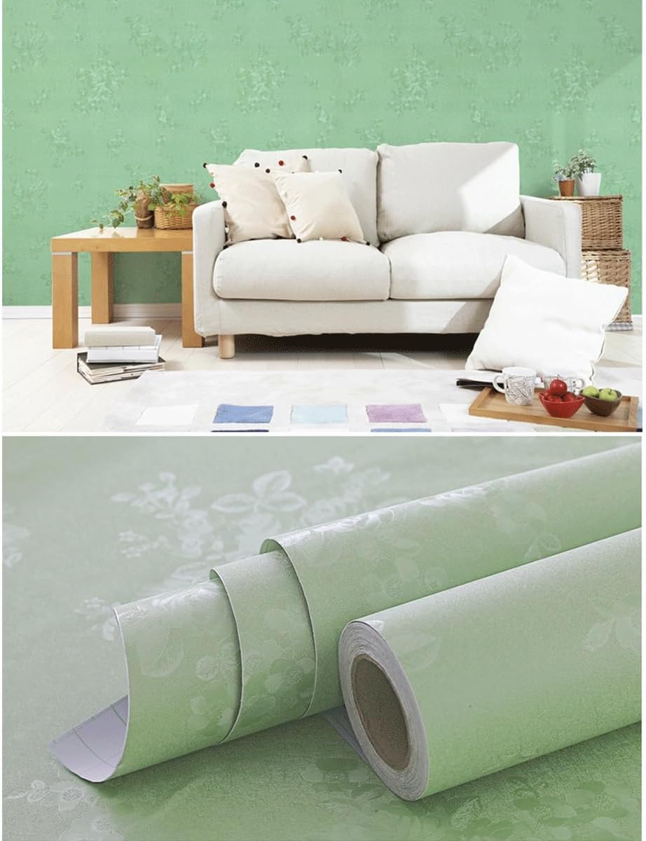 Peel-and-Stick Removable Embossed self-Adhesive Silk-Textured Wallpaper Suitable for cabinets and Furniture(Pink,10m)